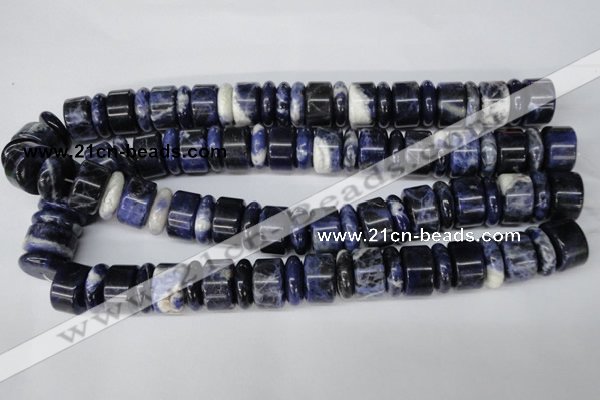 CSO52 15.5 inches 6*18mm & 11*18mm rondelle sodalite gemstone beads