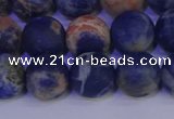 CSO524 15.5 inches 12mm round matte orange sodalite beads wholesale