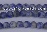 CSO530 15.5 inches 4mm round matte African sodalite beads wholesale