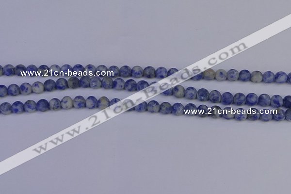 CSO531 15.5 inches 6mm round matte African sodalite beads wholesale