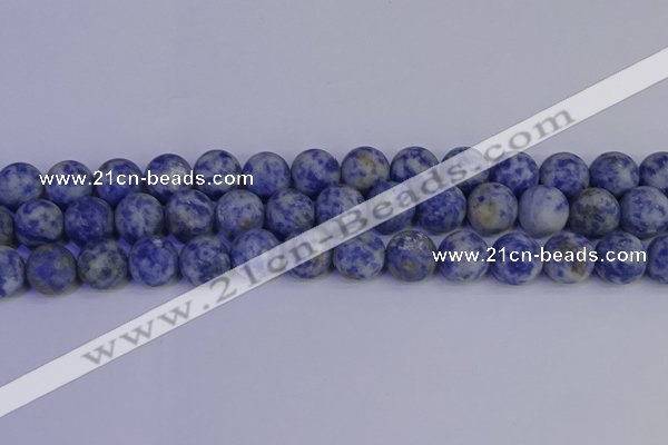 CSO535 15.5 inches 14mm round matte African sodalite beads wholesale