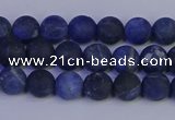 CSO541 15.5 inches 6mm round matte sodalite beads wholesale