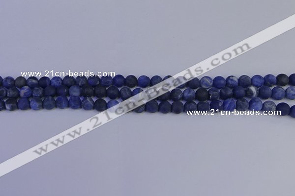 CSO541 15.5 inches 6mm round matte sodalite beads wholesale