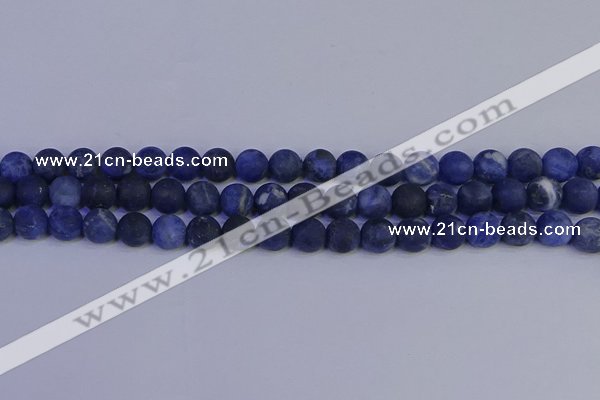 CSO543 15.5 inches 10mm round matte sodalite beads wholesale