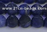 CSO545 15.5 inches 14mm round matte sodalite beads wholesale