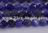 CSO551 15.5 inches 6mm faceted nuggets sodalite gemstone beads