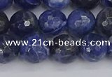 CSO561 15.5 inches 10mm faceted round sodalite gemstone beads