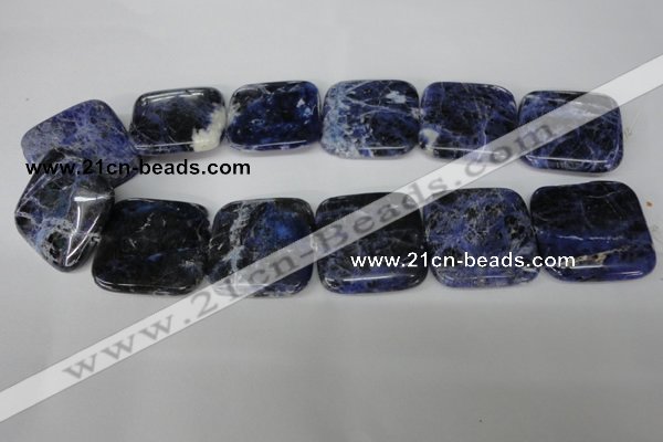 CSO57 15.5 inches 35*35mm square sodalite gemstone beads