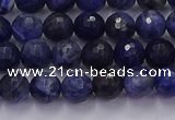 CSO601 15.5 inches 6mm faceted round sodalite gemstone beads