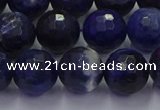 CSO604 15.5 inches 12mm faceted round sodalite gemstone beads