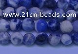 CSO621 15.5 inches 6mm faceted round AB grade sodalite beads