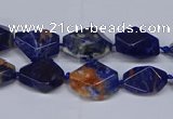 CSO640 15.5 inches 10*12mm - 12*16mm freeform orange sodalite beads