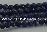 CSO641 15.5 inches 4mm faceted round sodalite gemstone beads