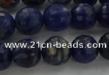 CSO644 15.5 inches 10mm faceted round sodalite gemstone beads