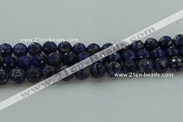 CSO645 15.5 inches 12mm faceted round sodalite gemstone beads