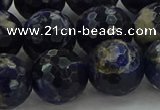 CSO647 15.5 inches 16mm faceted round sodalite gemstone beads