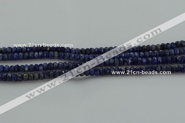 CSO661 15.5 inches 4*6mm faceted rondelle sodalite gemstone beads