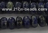 CSO663 15.5 inches 6*10mm faceted rondelle sodalite gemstone beads