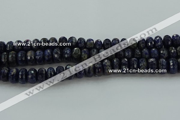 CSO665 15.5 inches 8*14mm faceted rondelle sodalite gemstone beads