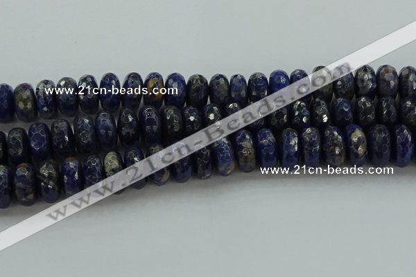 CSO666 15.5 inches 9*16mm faceted rondelle sodalite gemstone beads