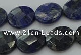 CSO708 15.5 inches 16mm faceted coin sodalite gemstone beads