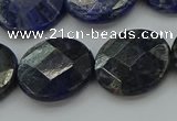 CSO709 15.5 inches 18mm faceted coin sodalite gemstone beads