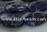 CSO719 15.5 inches 15*20mm faceted oval sodalite gemstone beads