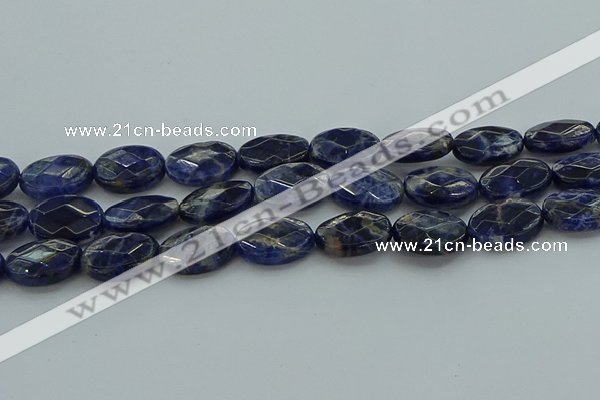 CSO719 15.5 inches 15*20mm faceted oval sodalite gemstone beads