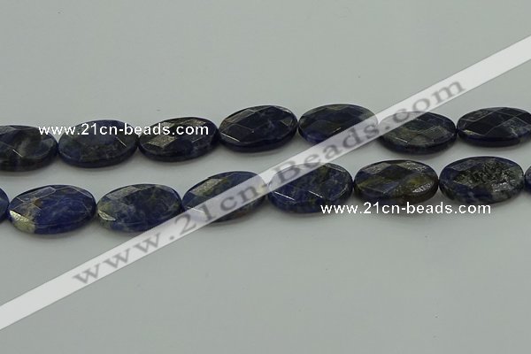 CSO720 15.5 inches 18*25mm faceted oval sodalite gemstone beads