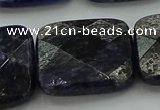 CSO731 15.5 inches 25*25mm faceted square sodalite gemstone beads