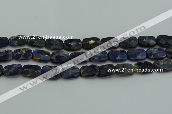 CSO738 15.5 inches 13*18mm faceted rectangle sodalite gemstone beads