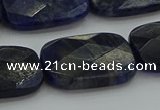 CSO740 15.5 inches 18*25mm faceted rectangle sodalite gemstone beads