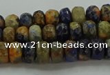 CSO761 15.5 inches 4*6mm faceted rondelle orange sodalite beads