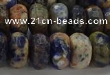 CSO765 15.5 inches 8*14mm faceted rondelle orange sodalite beads