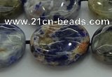 CSO776 15.5 inches 20mm flat round orange sodalite beads wholesale