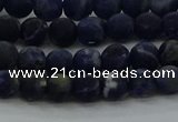 CSO811 15.5 inches 6mm round matte sodalite gemstone beads