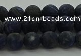 CSO812 15.5 inches 8mm round matte sodalite gemstone beads