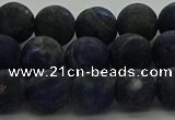 CSO813 15.5 inches 10mm round matte sodalite gemstone beads