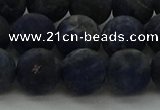 CSO814 15.5 inches 12mm round matte sodalite gemstone beads