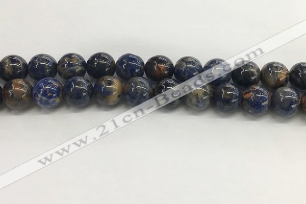 CSO835 15.5 inches 14mm round orange sodalite beads wholesale