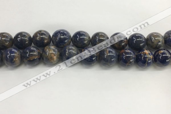 CSO836 15.5 inches 16mm round orange sodalite beads wholesale