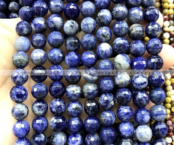CSO942 15 inches 10mm faceted round sodalite beads wholesale
