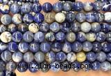 CSO952 15 inches 8mm round orange sodalite beads wholesale