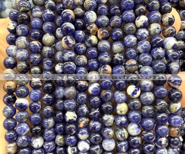 CSO956 15 inches 6mm round orange sodalite gemstone beads