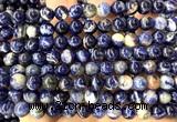 CSO957 15 inches 8mm round orange sodalite gemstone beads