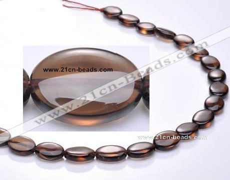 CSQ01 A grade 10*14mm oval natural smoky quartz beads Wholesale