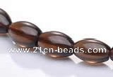CSQ16 A grade 7*10mm rice natural smoky quartz beads Wholesale