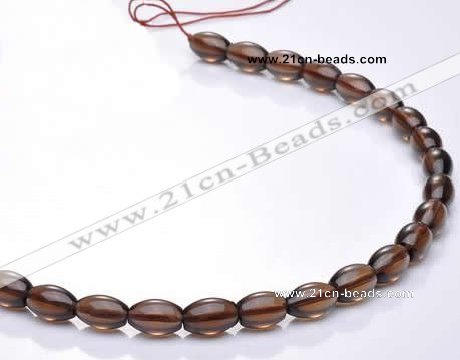 CSQ16 A grade 7*10mm rice natural smoky quartz beads Wholesale