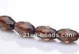 CSQ20 7*10mm faceted rice natural smoky quartz beads wholesale