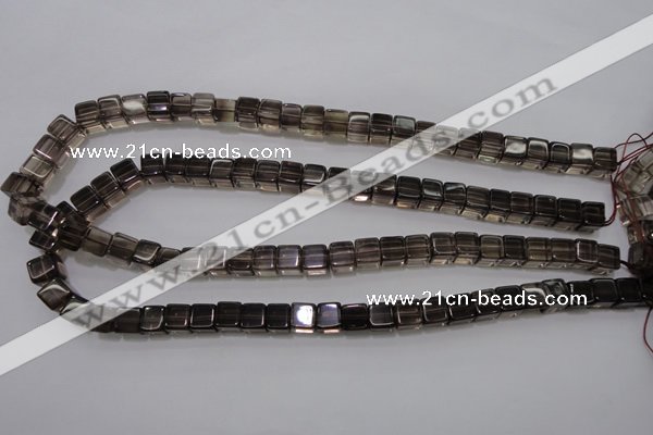 CSQ241 15.5 inches 8*8mm cube grade AA natural smoky quartz beads